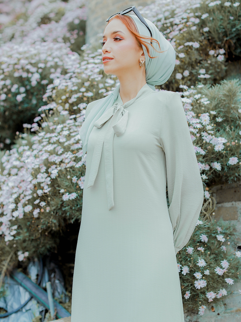 VELISAA DRESS - DUSTY GREEN