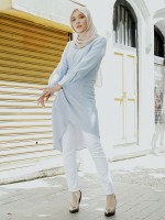 CAROL BLOUSE - DUSTY BLUE