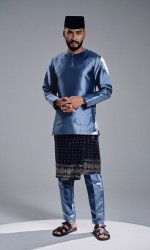 AZRAVI BAJU MELAYU - ASH BLUE