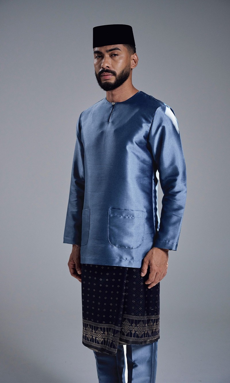 AZRAVI BAJU MELAYU - ASH BLUE