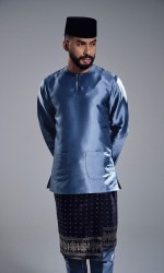 AZRAVI BAJU MELAYU - ASH BLUE