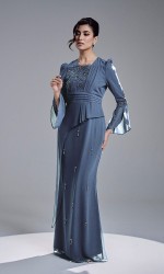 ARIYA DRESS - ASH BLUE