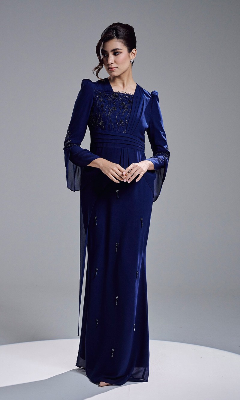 ARIYA DRESS - NAVY