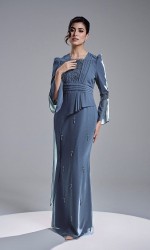 ARIYA DRESS - ASH BLUE