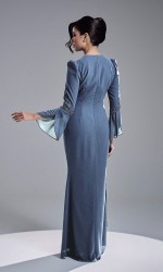 ARIYA DRESS - ASH BLUE