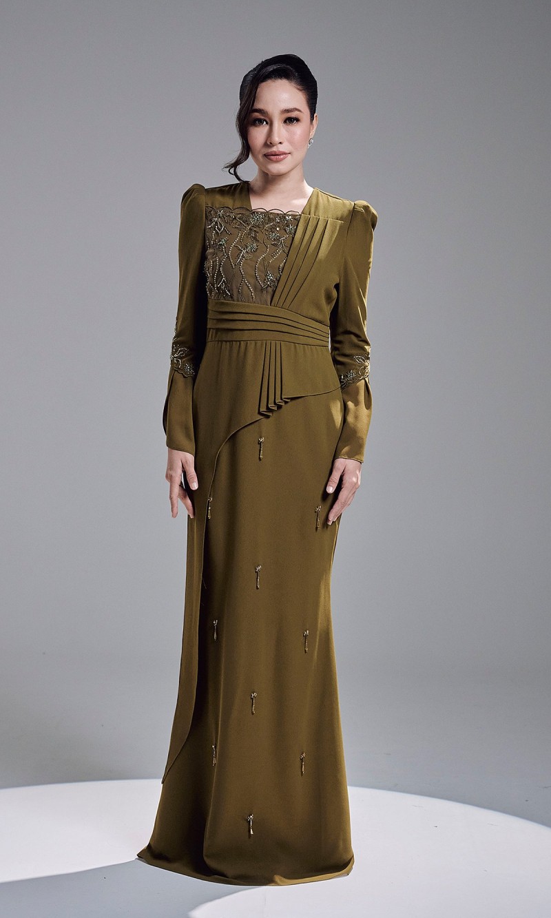ARIYA DRESS - OLIVE