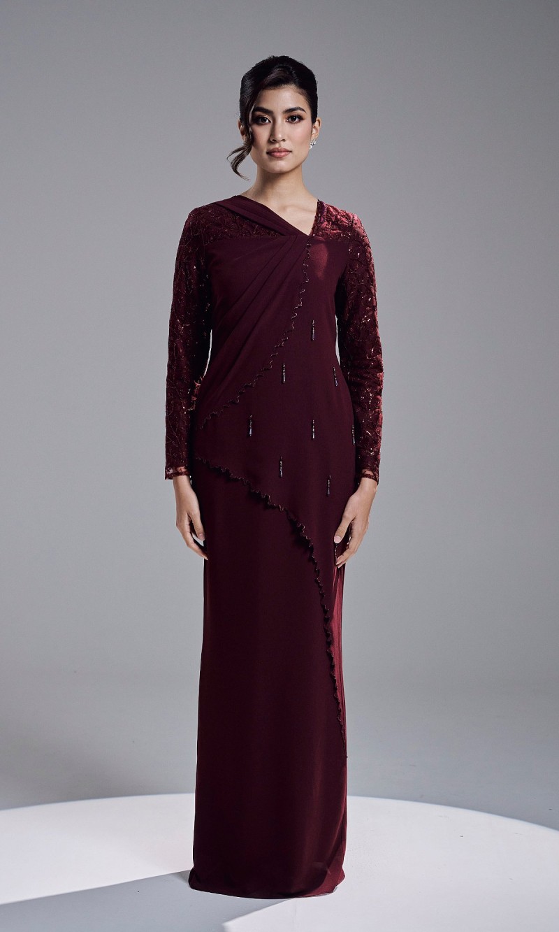 KASTIA DRESS - WINE