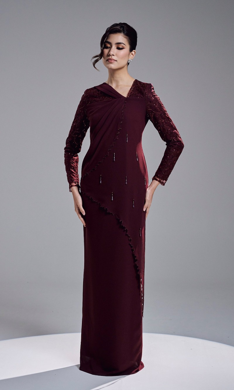KASTIA DRESS - WINE