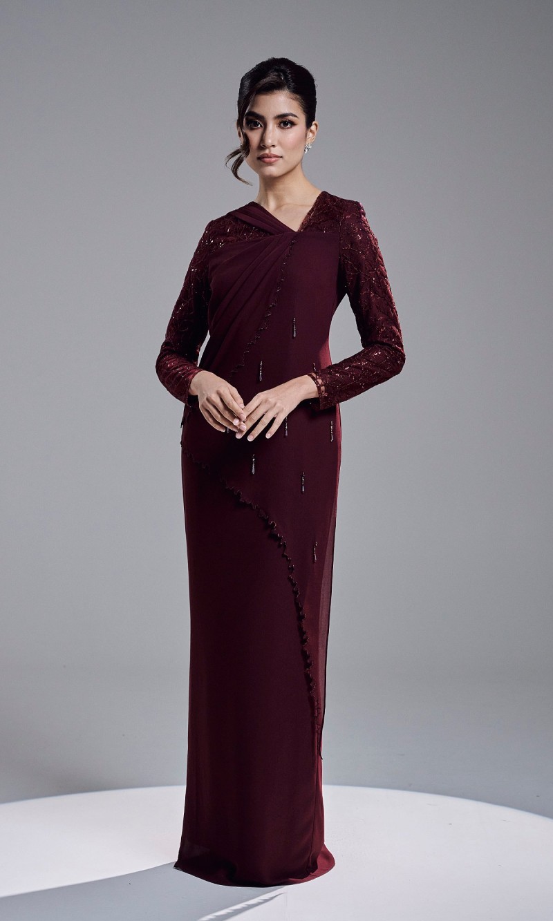 KASTIA DRESS - WINE