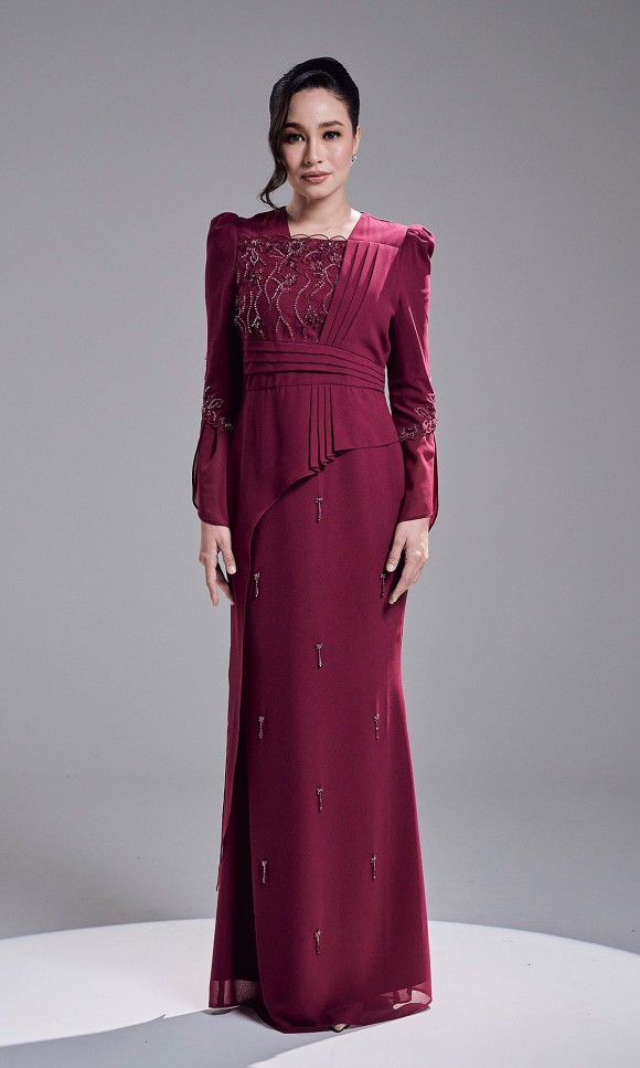 ARIYA DRESS - DARK FUSCHIA
