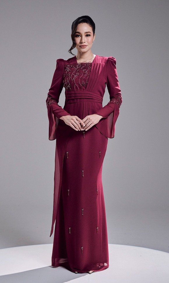 ARIYA DRESS - DARK FUSCHIA