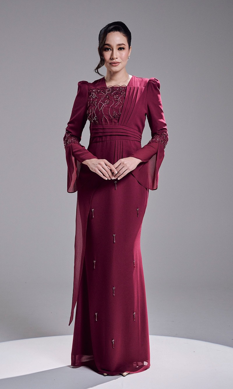 ARIYA DRESS - DARK FUSCHIA