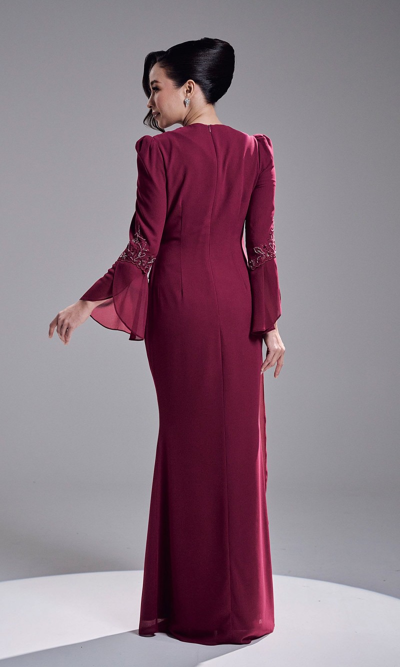 ARIYA DRESS - DARK FUSCHIA