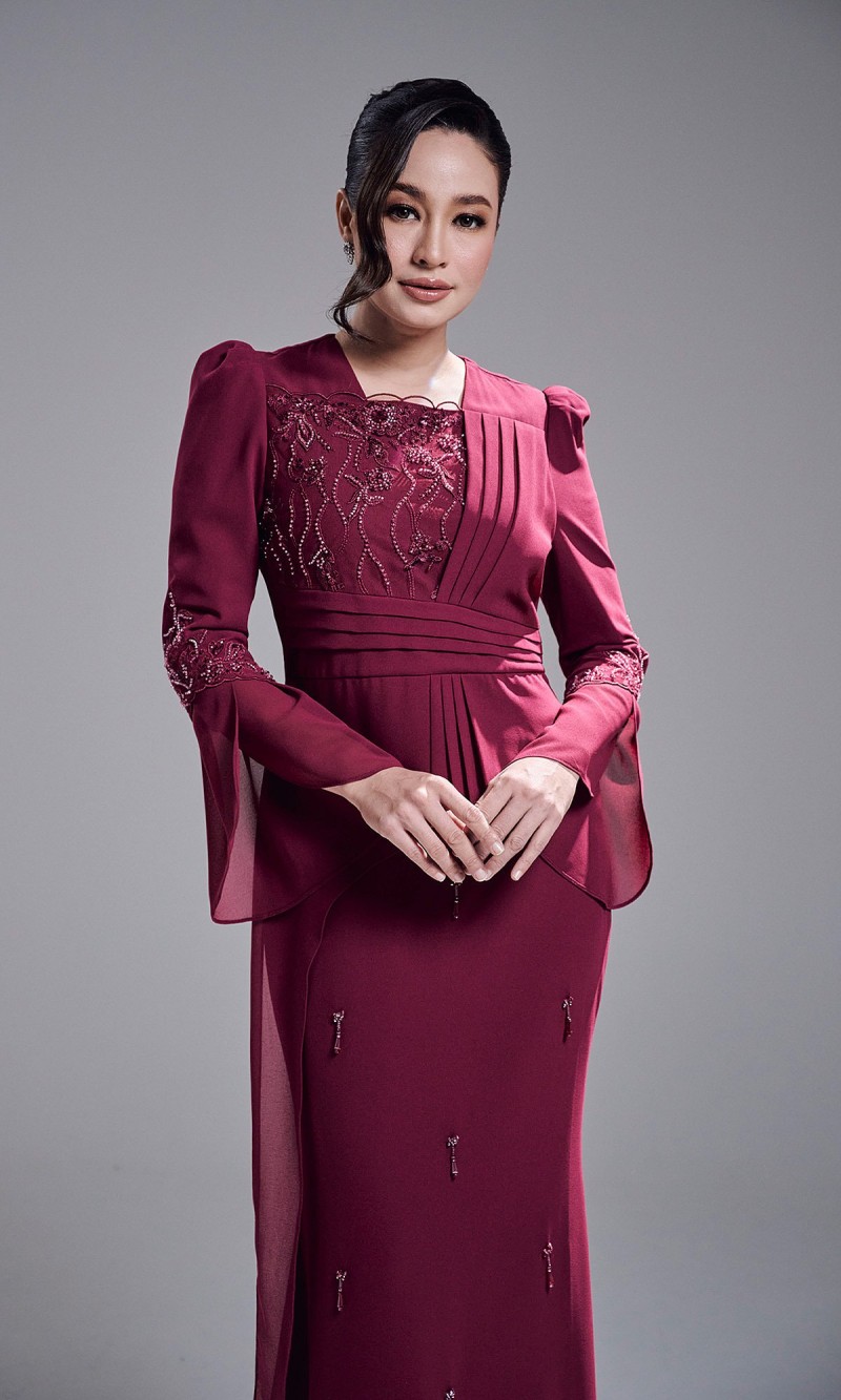 ARIYA DRESS - DARK FUSCHIA