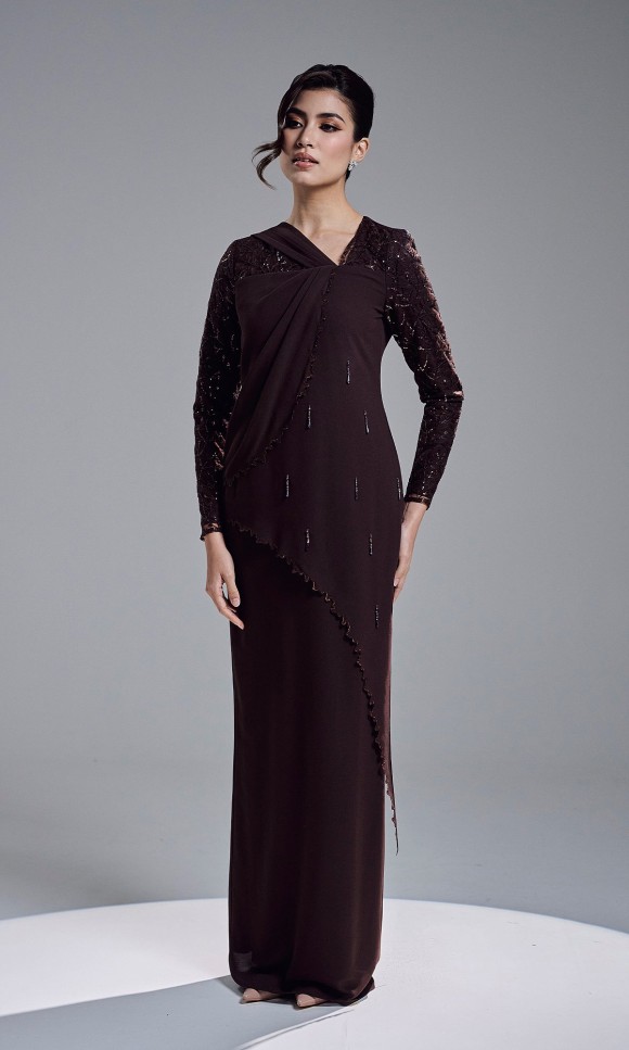 KASTIA DRESS - MAHOGANY KASTIA DRESS - MAHOGANY