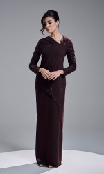 KASTIA DRESS - MAHOGANY