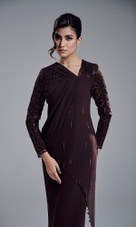 KASTIA DRESS - MAHOGANY