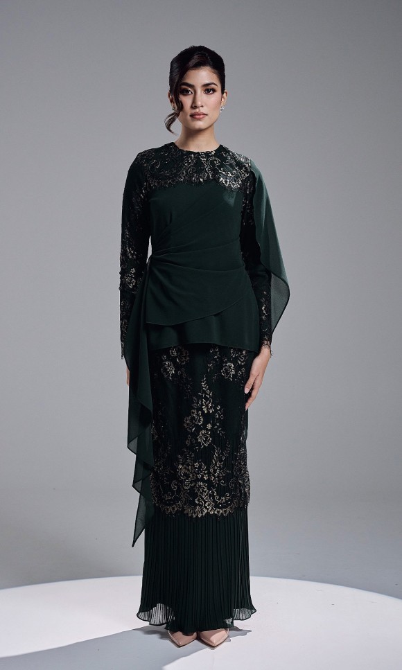 ESRIANA KURUNG - DARK GREEN