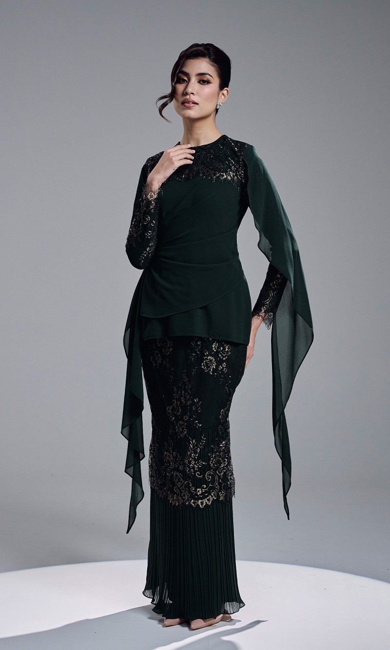 ESRIANA KURUNG - DARK GREEN