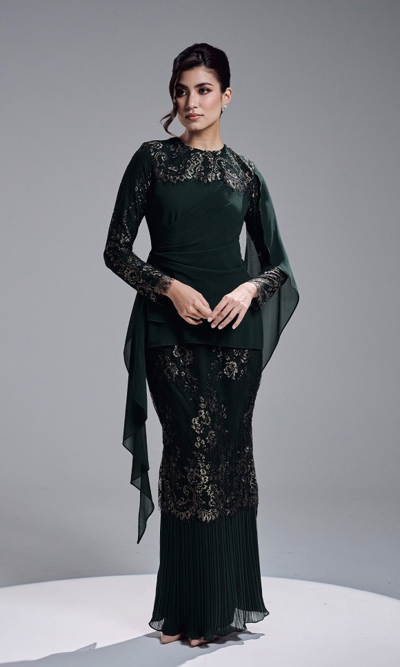 ESRIANA KURUNG - DARK GREEN