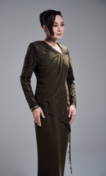 KASTIA DRESS - DARK OLIVE