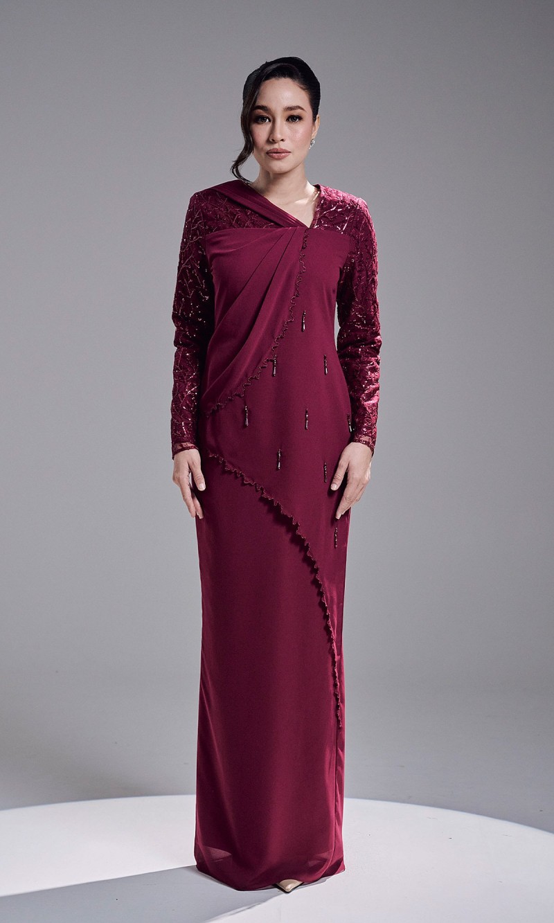 KASTIA DRESS - DARK FUSCHIA