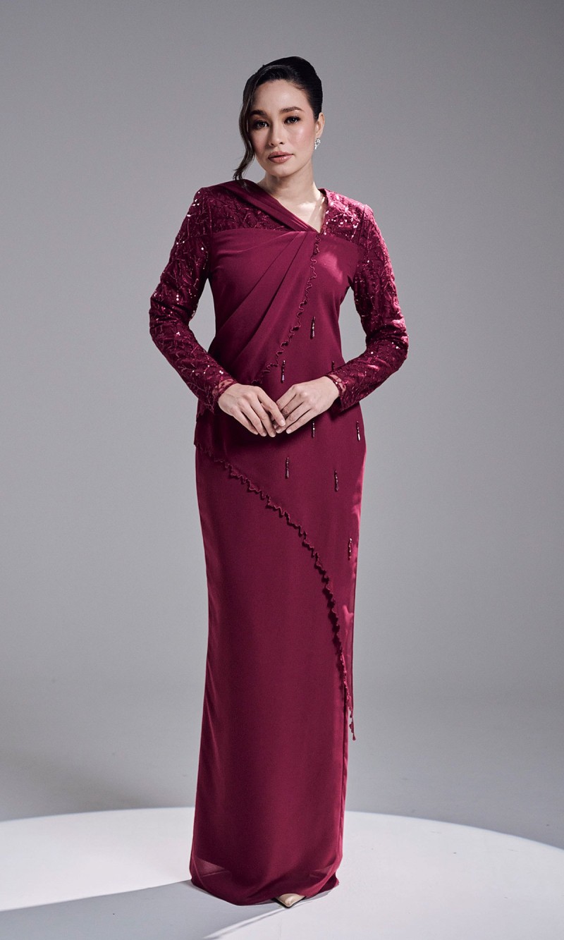 KASTIA DRESS - DARK FUSCHIA