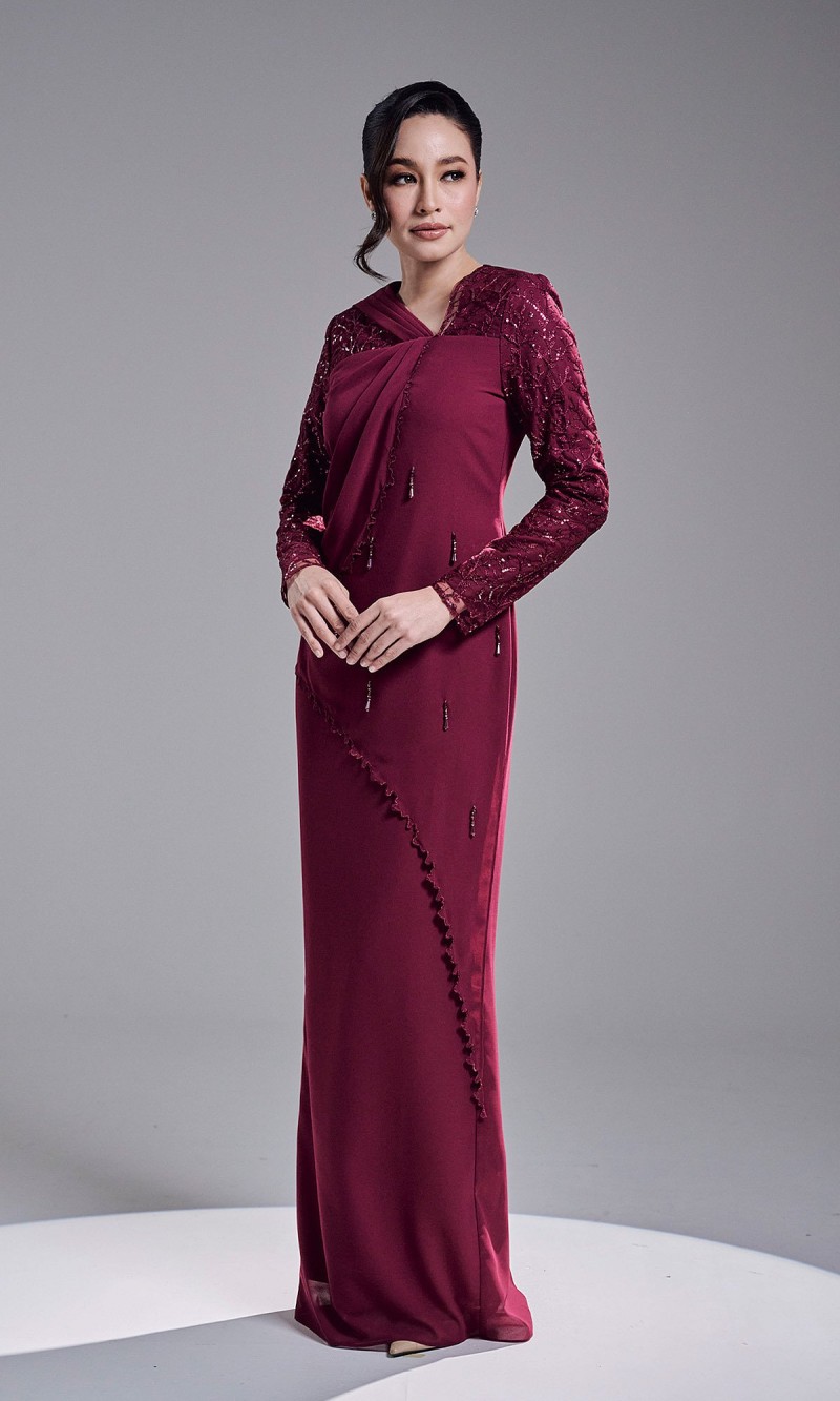 KASTIA DRESS - DARK FUSCHIA