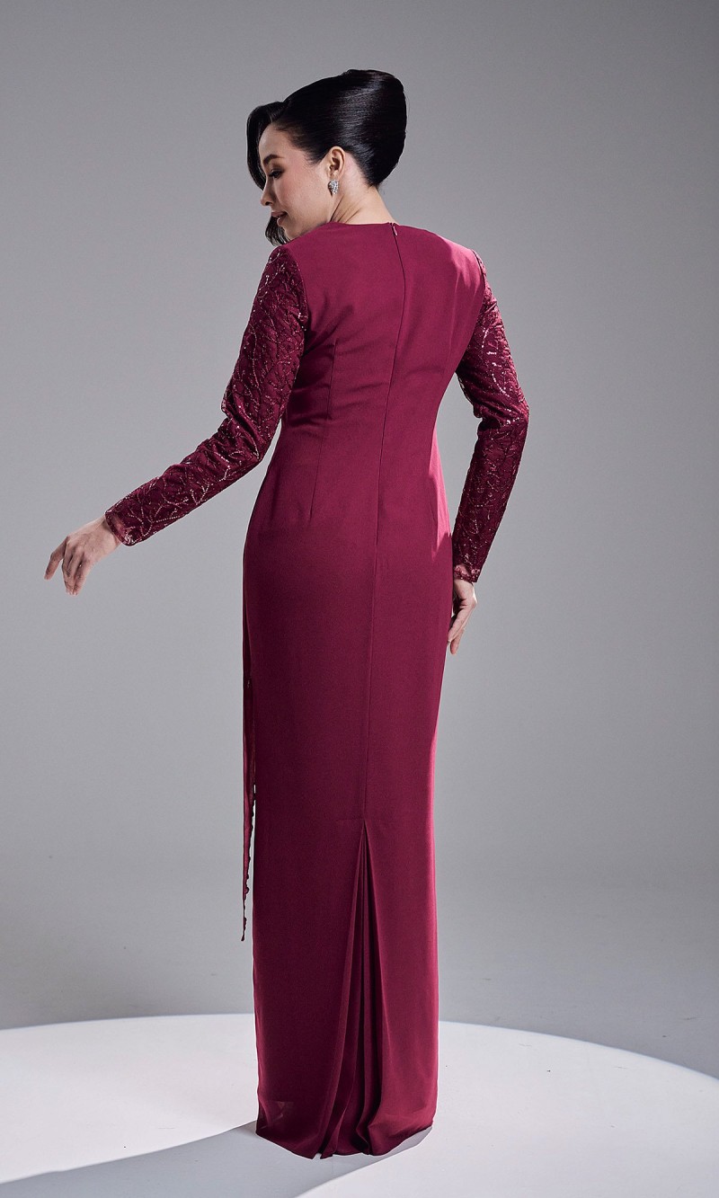 KASTIA DRESS - DARK FUSCHIA