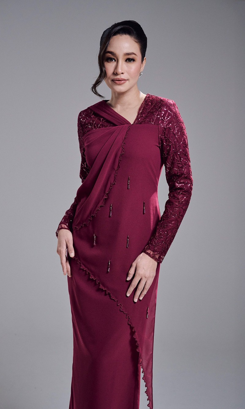 KASTIA DRESS - DARK FUSCHIA