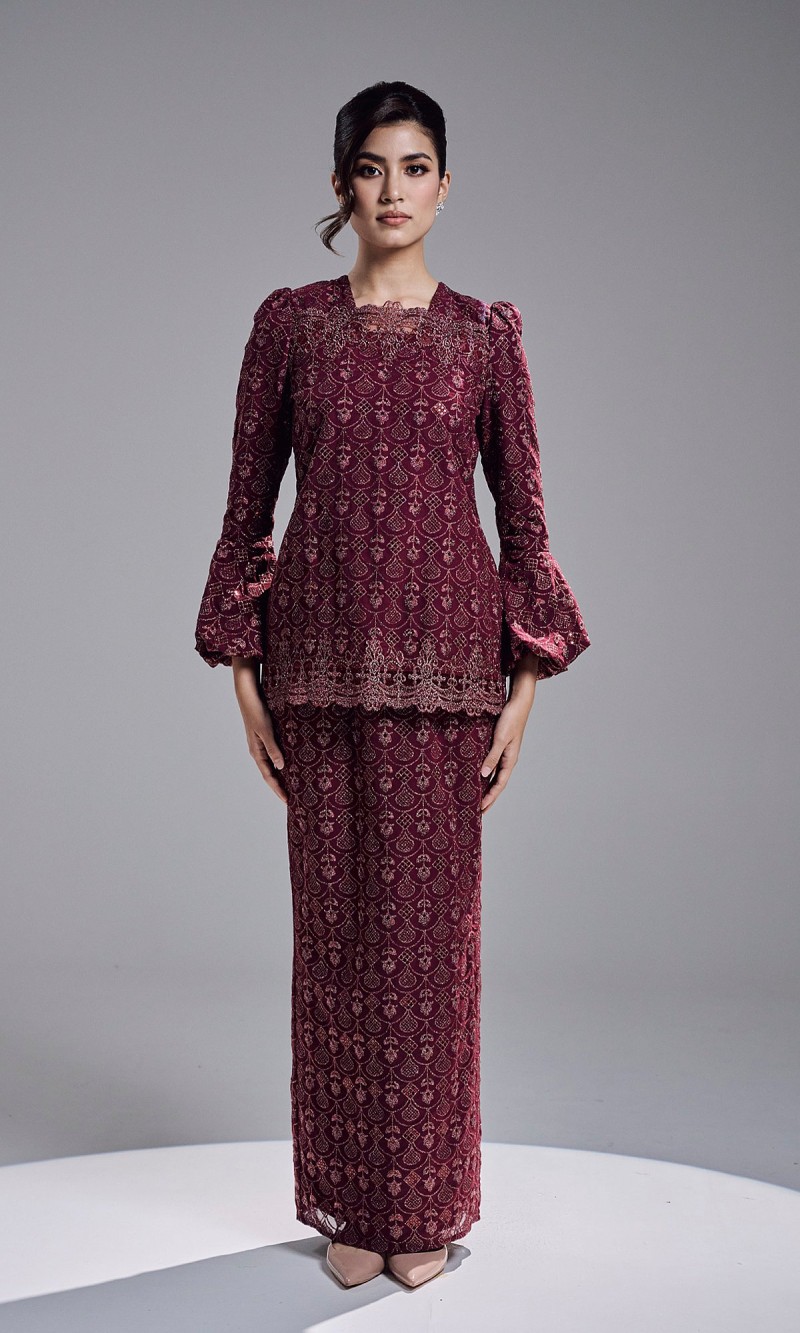 SHAZA KURUNG - BURGUNDY