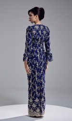 AMBER KURUNG - NAVY BLUE