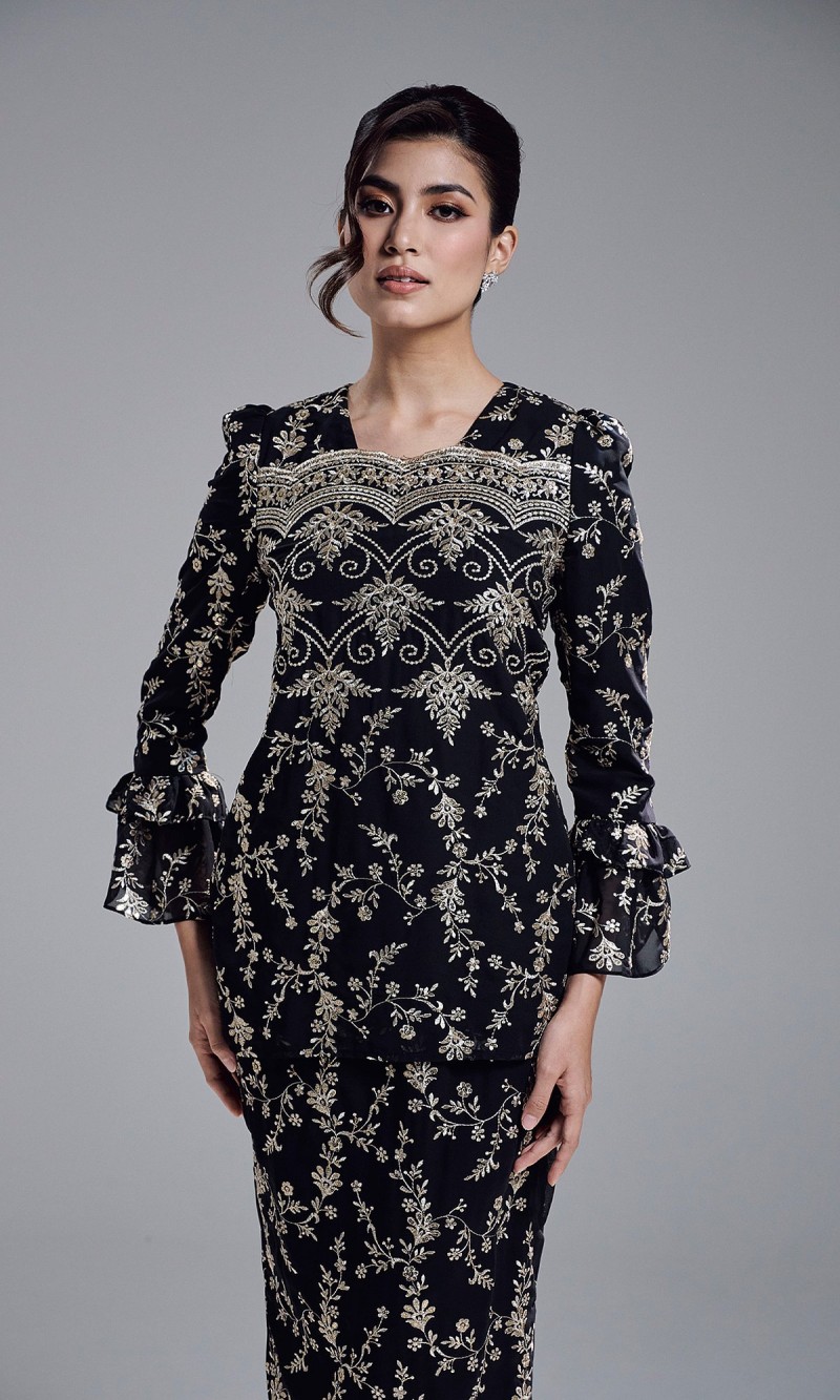 AMBER KURUNG - BLACK
