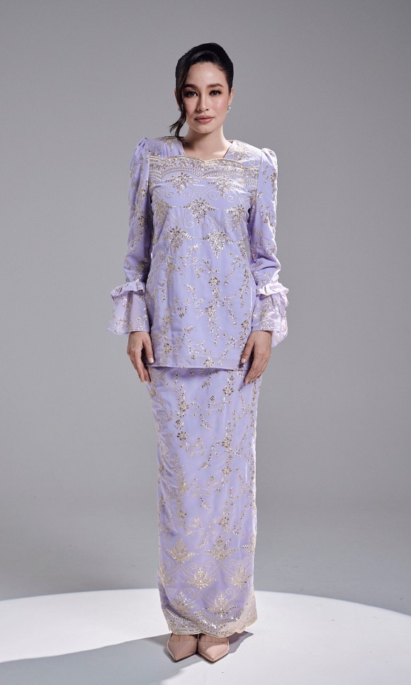 AMBER KURUNG - LILAC PURPLE