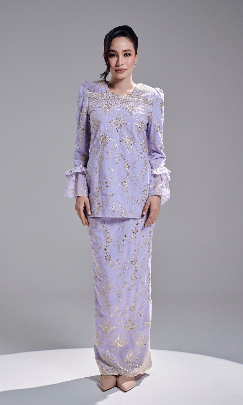 AMBER KURUNG - LILAC PURPLE