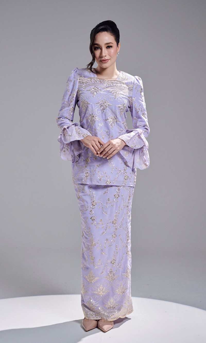 AMBER KURUNG - LILAC PURPLE