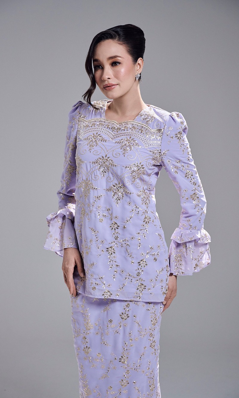 AMBER KURUNG - LILAC PURPLE