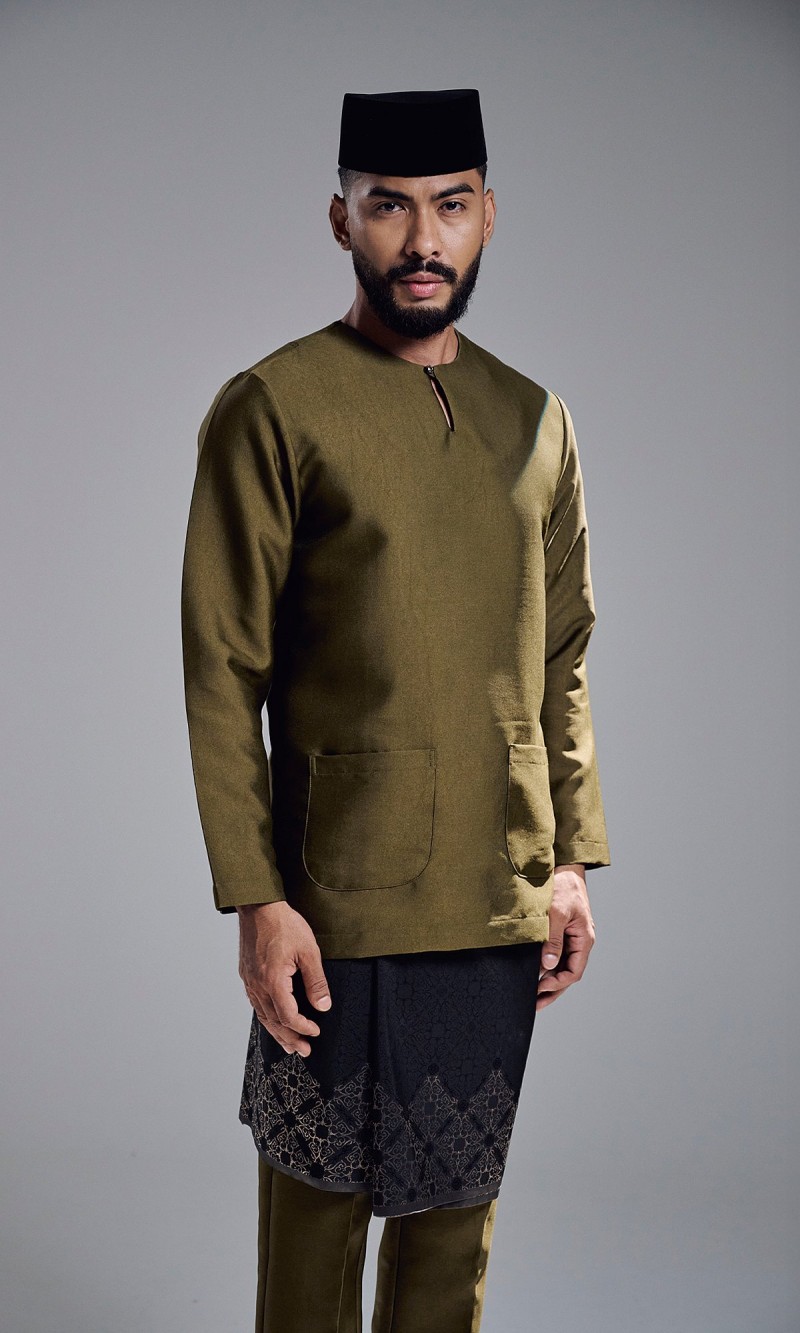 AZRAVI BAJU MELAYU - DARK OLIVE