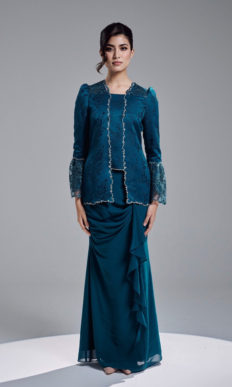 SARABIACA KURUNG - TEAL BLUE