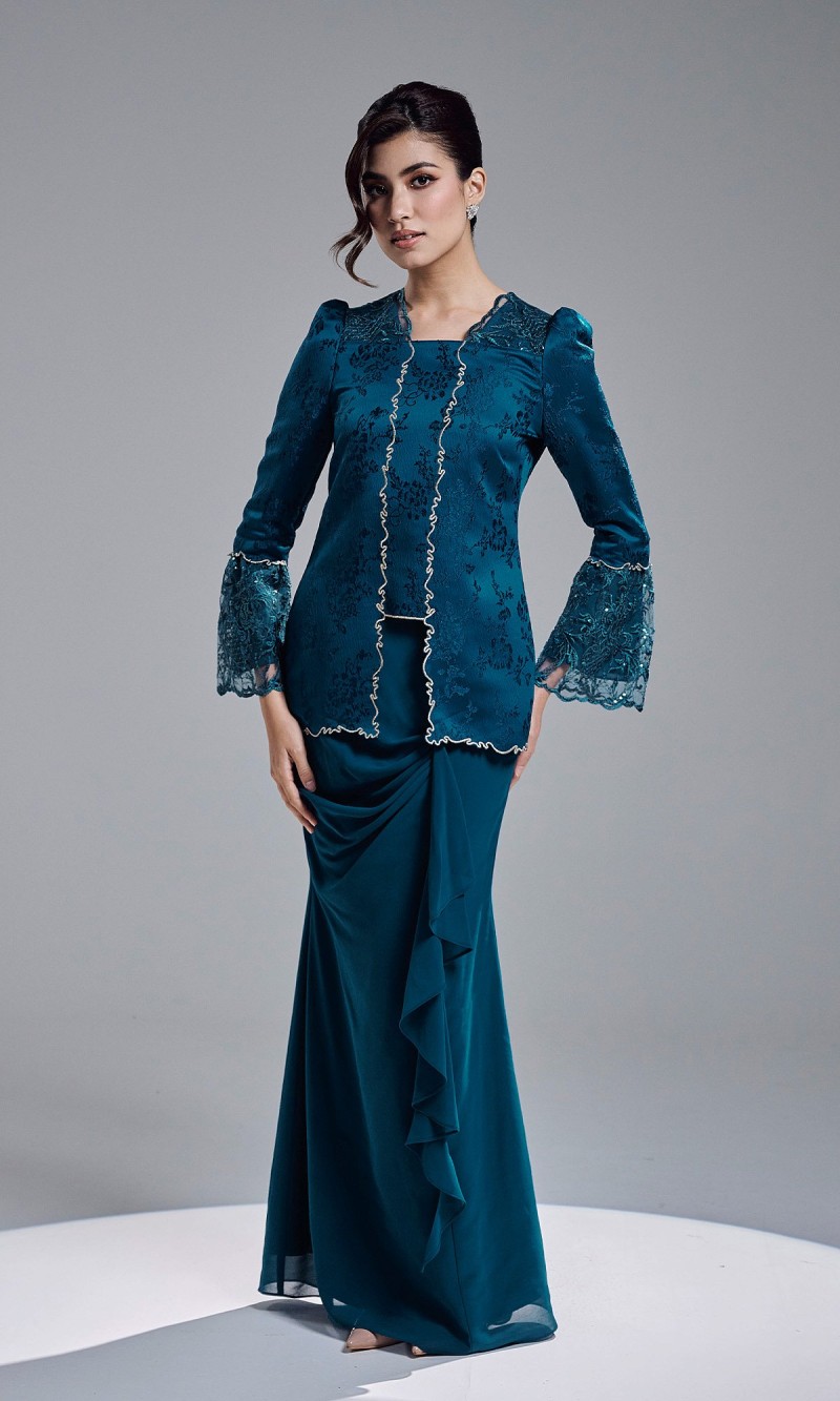 SARABIACA KURUNG - TEAL BLUE
