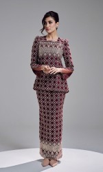 ESHANA KURUNG - BURGUNDY