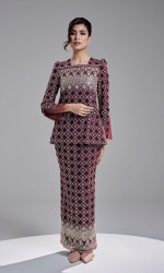 ESHANA KURUNG - BURGUNDY