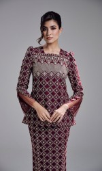 ESHANA KURUNG - BURGUNDY