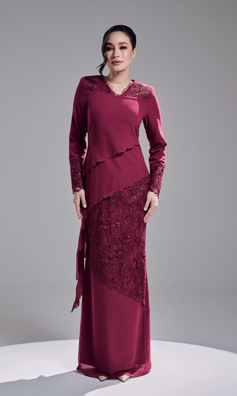 KAREETA DRESS - DARK FUSCHIA