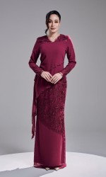 KAREETA DRESS - DARK FUSCHIA