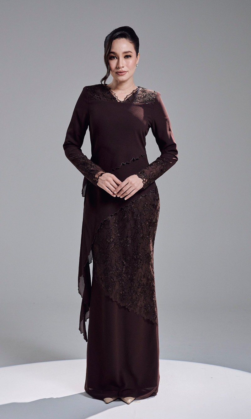 KAREETA DRESS - MAHOGANY