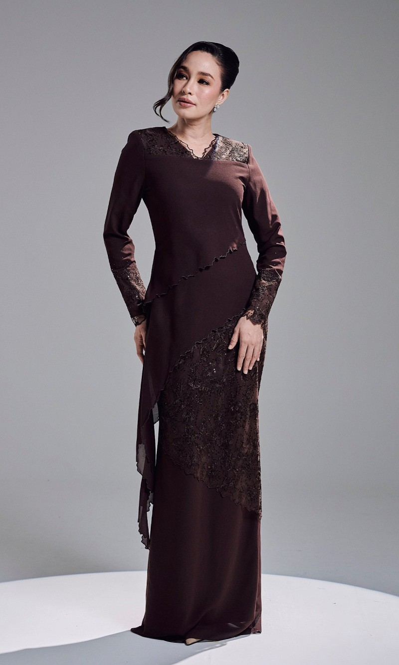 KAREETA DRESS - MAHOGANY