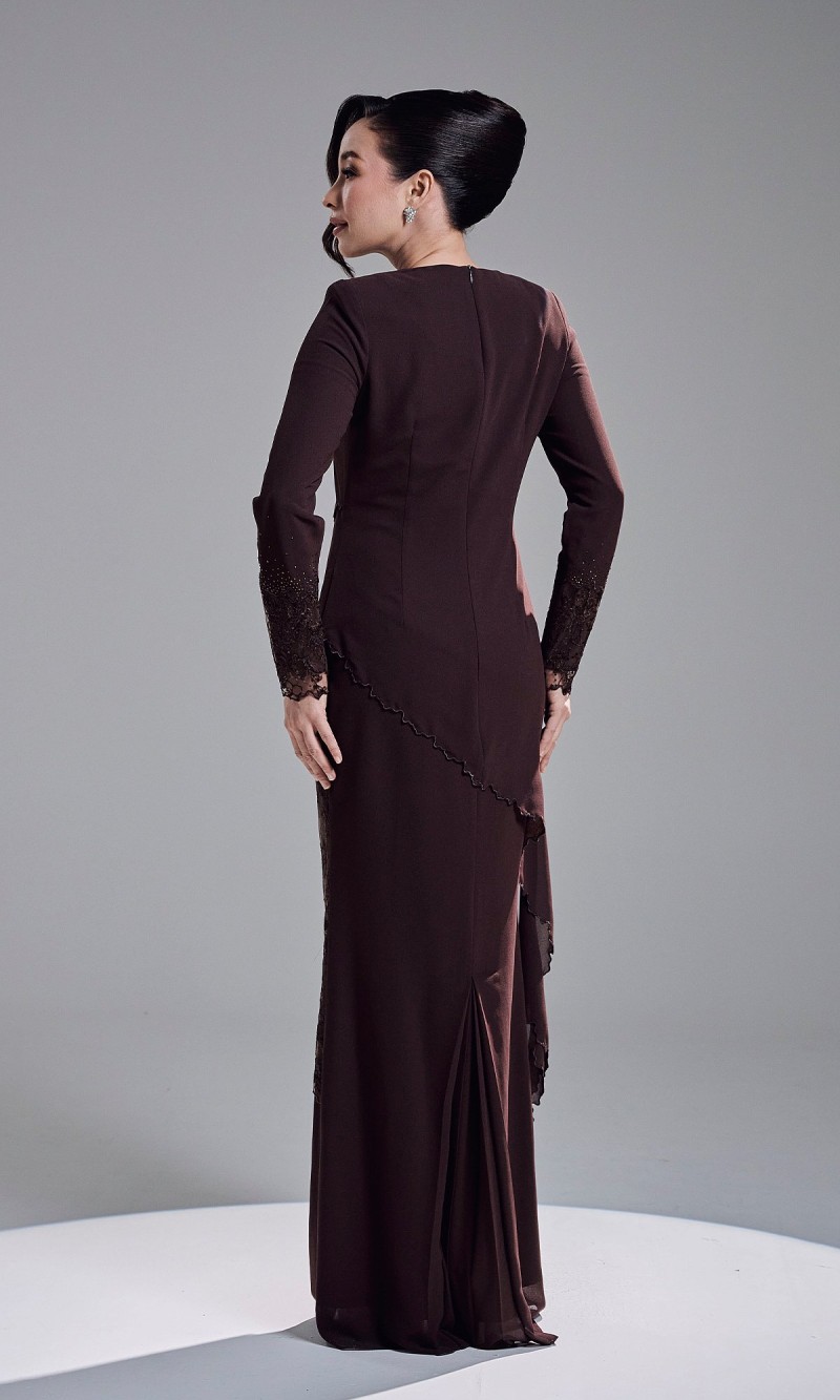 KAREETA DRESS - MAHOGANY