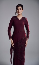 KAREETA DRESS - WINE