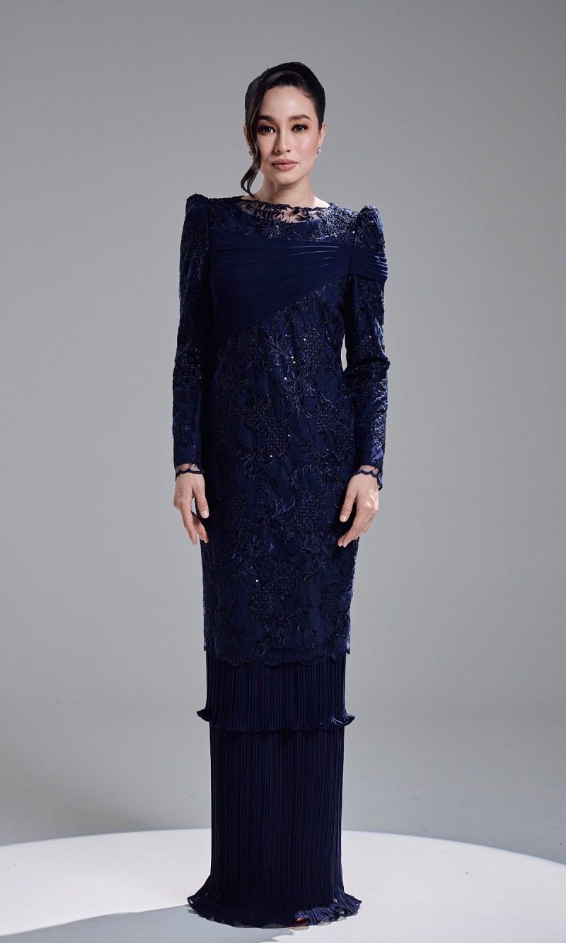 ROZELLE DRESS - NAVY